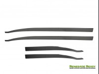 Jeep Renegade Door Trim - Lower Side Molding Kit - Dark Chrome Steel