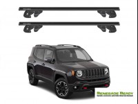 Jeep Renegade Roof Rack Cross Bars - for models w/ factory roof rails - Black