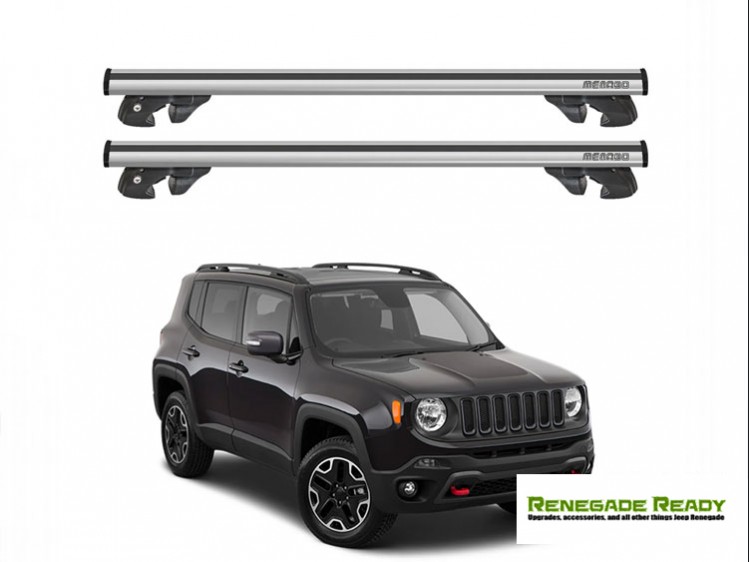 Jeep Renegade Roof Rack Cross Bars - for models w/ factory roof rails - Silver