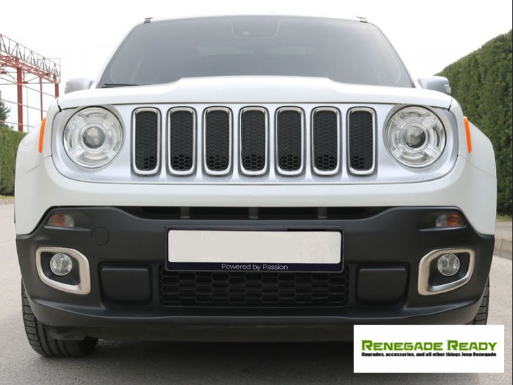 Jeep Renegade Front Fog Light Trim - Brushed Stainless Steel