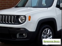 Jeep Renegade Front Fog Light Trim - Dark Brushed Stainless Steel