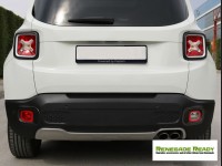 Jeep Renegade Rear Reflector Light Trim - Dark Brushed Stainless Steel