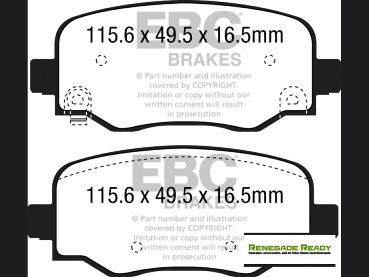 Jeep Renegade - EBC Ultimax2 Brake Pad Sets