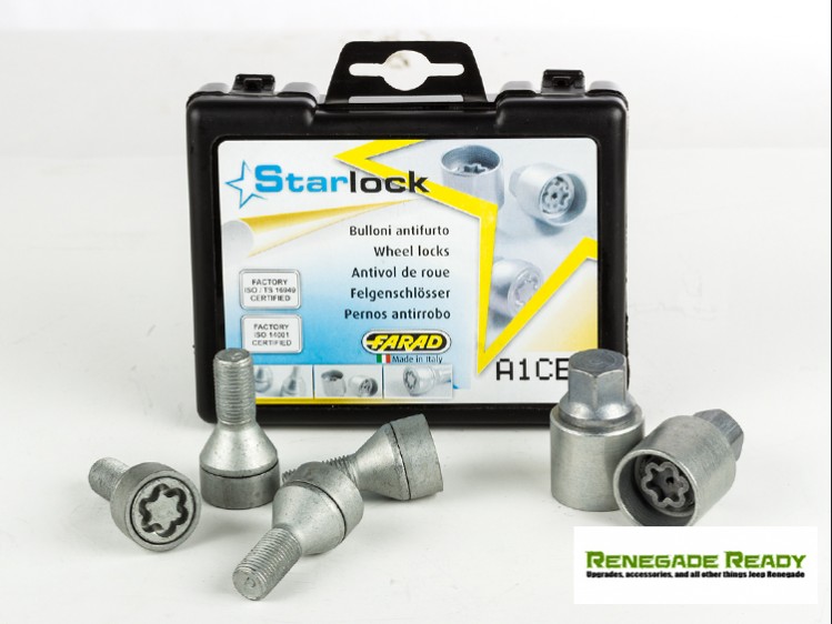 Jeep Renegade Wheel Locks - Farad - Silver - Starlock