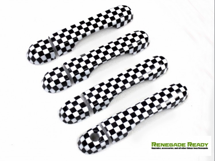 Jeep Renegade Door Handle Trim Kit - Checkered Pattern