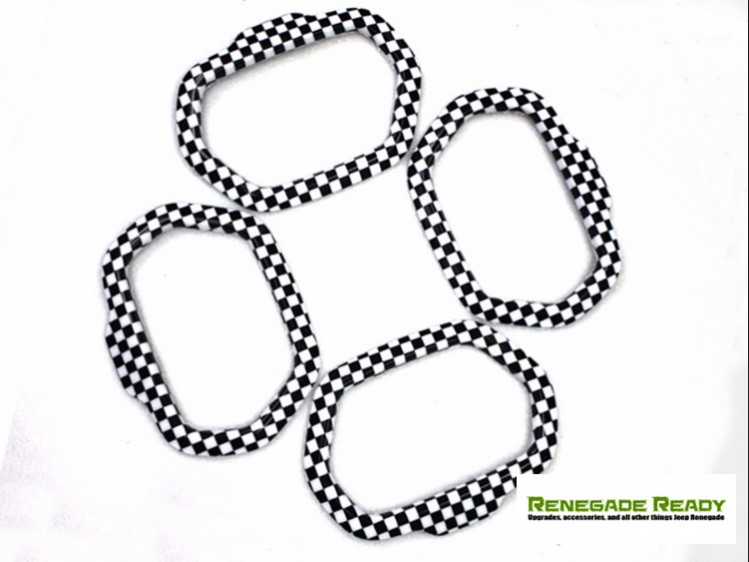 Jeep Renegade Speaker Trim Kit - Checkered Pattern