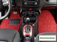 Jeep Renegade All Weather Floor Mats + Cargo Mat - Set of 5 - Rubber Woven Carpet - Red + Black 