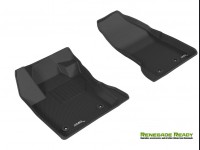 Jeep Renegade Floor Liners - 3D MAXpider - Front - Black (Set of 2) 