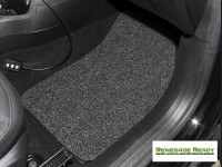 Jeep Renegade All Weather Floor Mats - Front + Rear - Rubber Woven Carpet - Black + Grey 