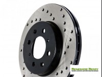 Jeep Renegade Performance Brake Rotor - Drilled + Vented - Front Right