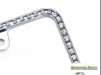 License Plate Frame - Chrome Frame w/ White Crystals