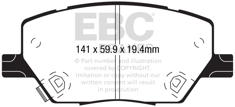 Jeep Renegade - EBC Ultimax2 Brake Pad Sets