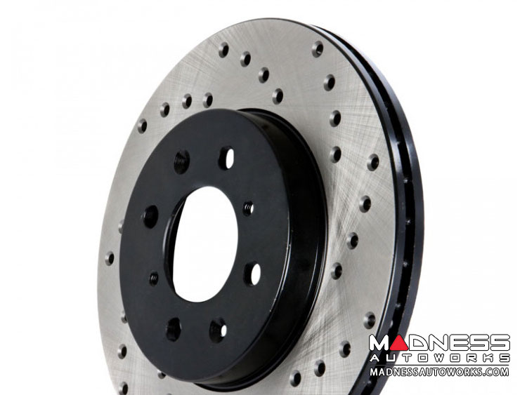 Jeep Renegade Performance Brake Rotor - Drilled + Vented - Front Right